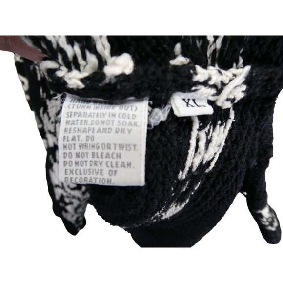Vintage Marisa Christina Studio Sweater Tunic XL‎ Short Sleeve Texture B&W - Picture 6 of 10